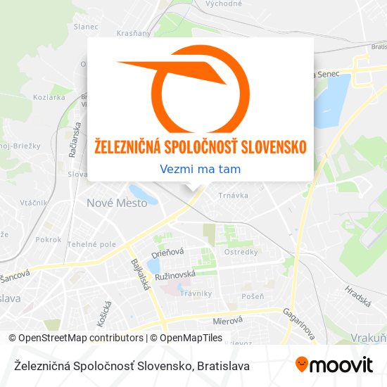 Železničná Spoločnosť Slovensko mapa