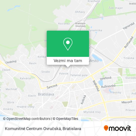 Komunitné Centrum Ovručská mapa