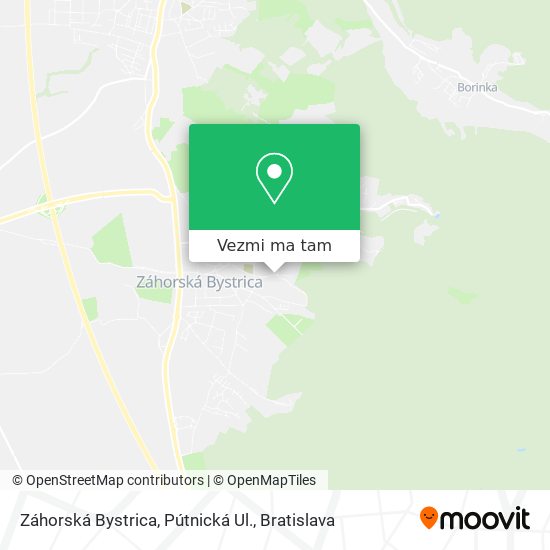 Záhorská Bystrica, Pútnická Ul. mapa