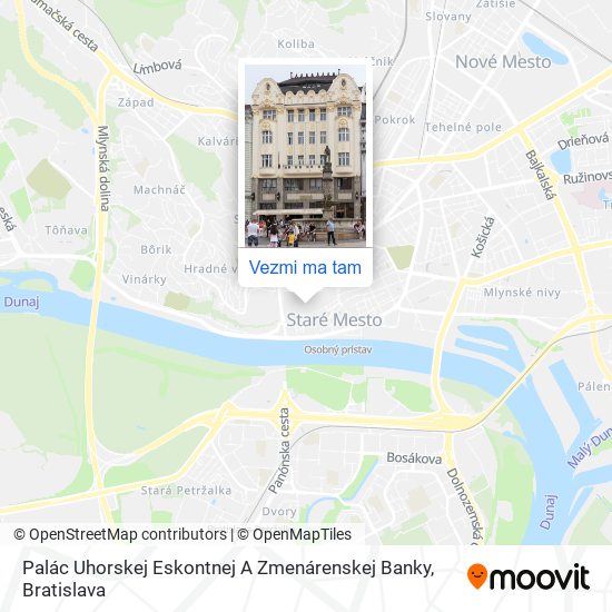 Palác Uhorskej Eskontnej A Zmenárenskej Banky mapa