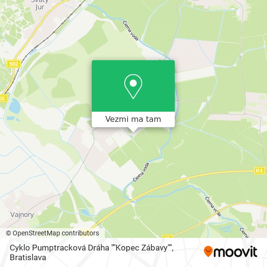 Cyklo Pumptracková Dráha ""Kopec Zábavy"" mapa