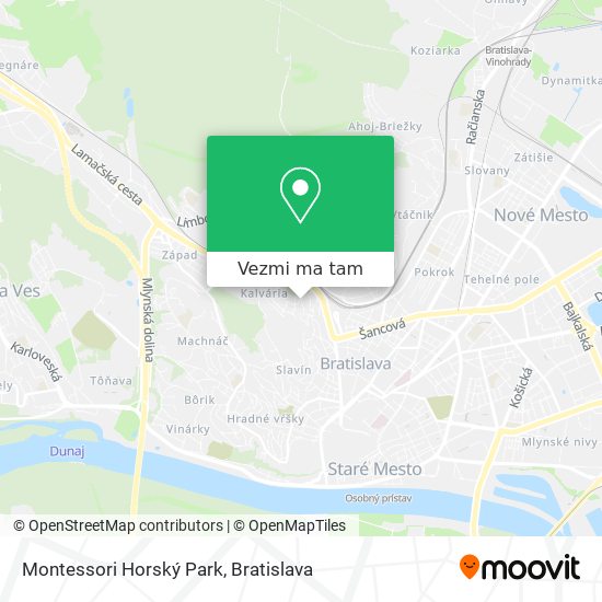 Montessori Horský Park mapa