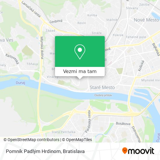 Pomník Padlým Hrdinom mapa