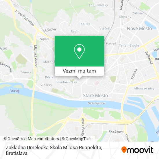 Základná Umelecká Škola Miloša Ruppeldta mapa