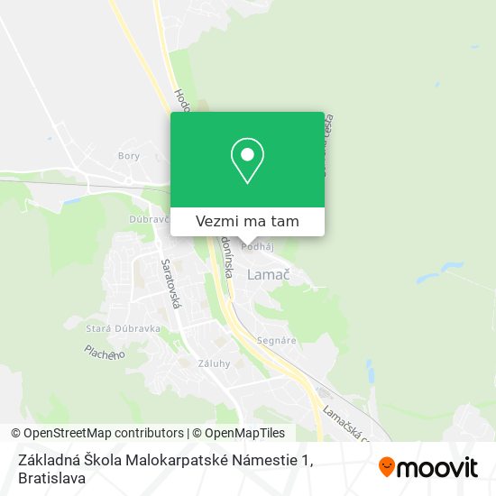 Základná Škola Malokarpatské Námestie 1 mapa