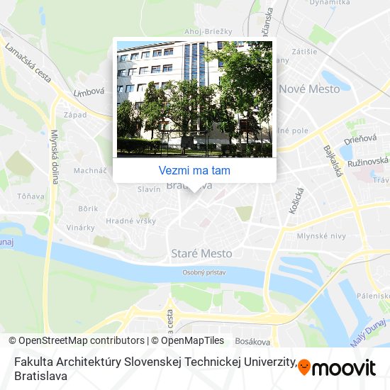 Fakulta Architektúry Slovenskej Technickej Univerzity mapa
