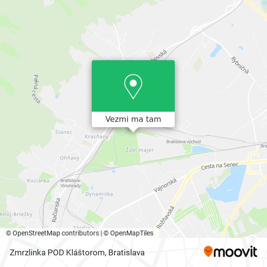 Zmrzlinka POD Kláštorom mapa