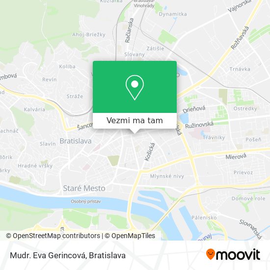 Mudr. Eva Gerincová mapa