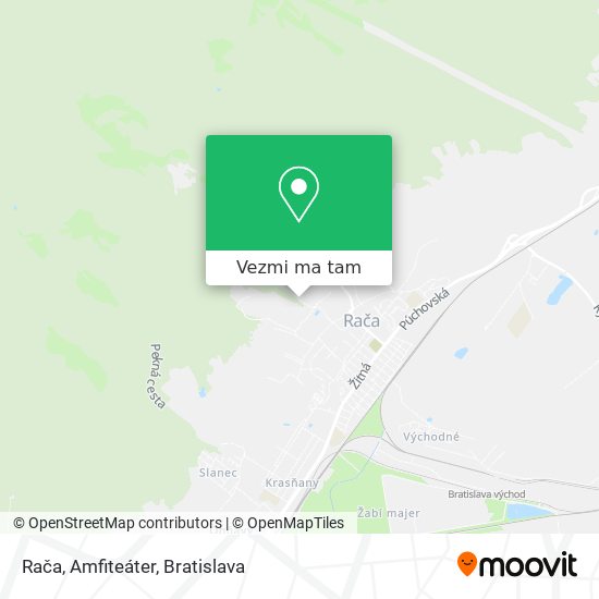 Rača, Amfiteáter mapa