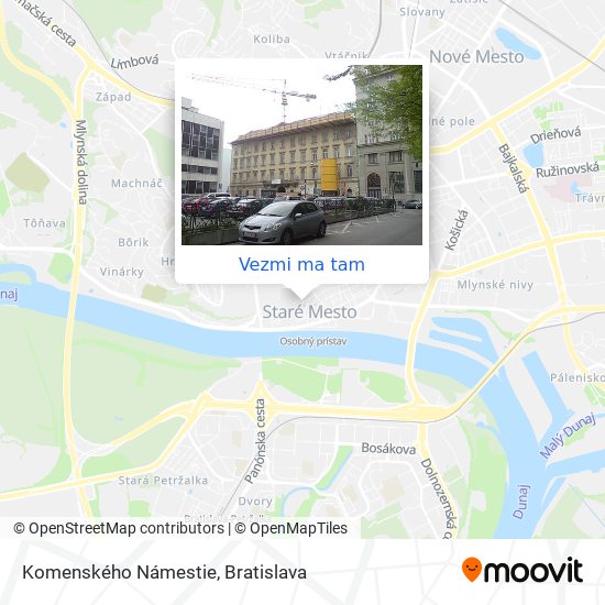 Komenského Námestie mapa