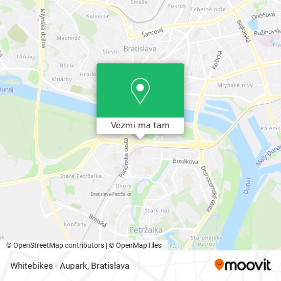 Whitebikes - Aupark mapa