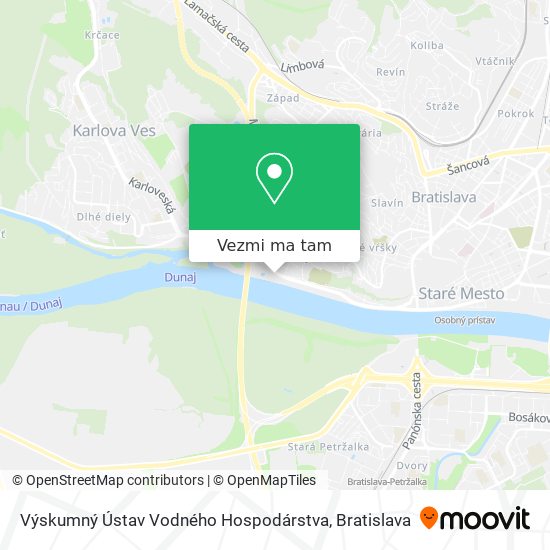 Výskumný Ústav Vodného Hospodárstva mapa