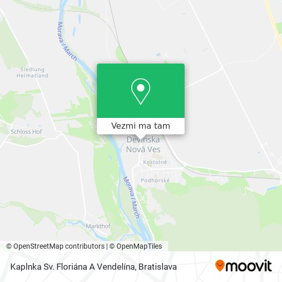 Kaplnka Sv. Floriána A Vendelína mapa