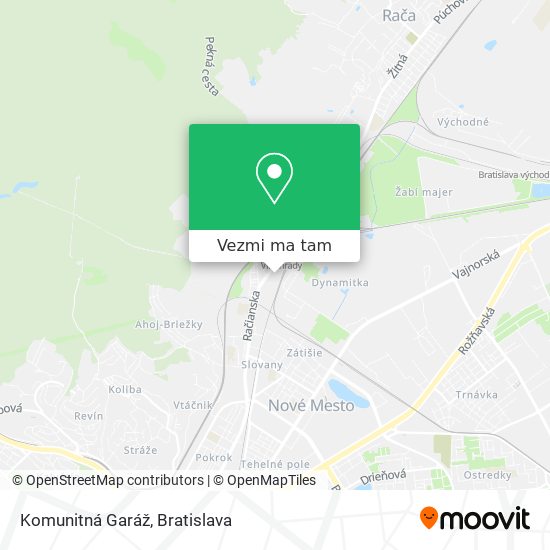 Komunitná Garáž mapa