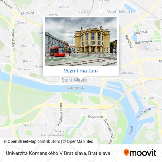 Univerzita Komenského V Bratislave mapa