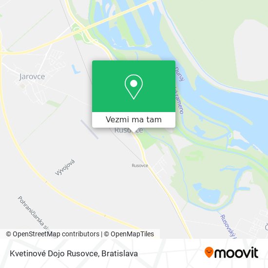 Kvetinové Dojo Rusovce mapa