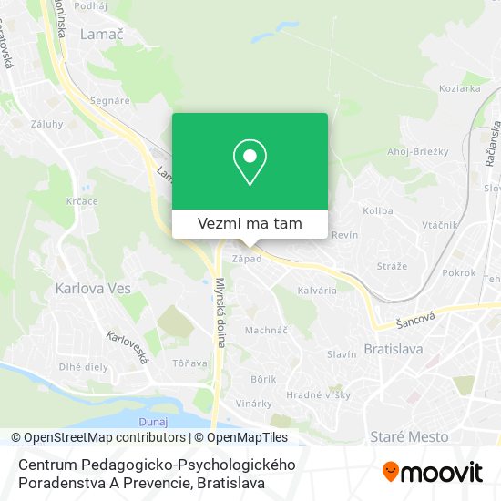 Centrum Pedagogicko-Psychologického Poradenstva A Prevencie mapa