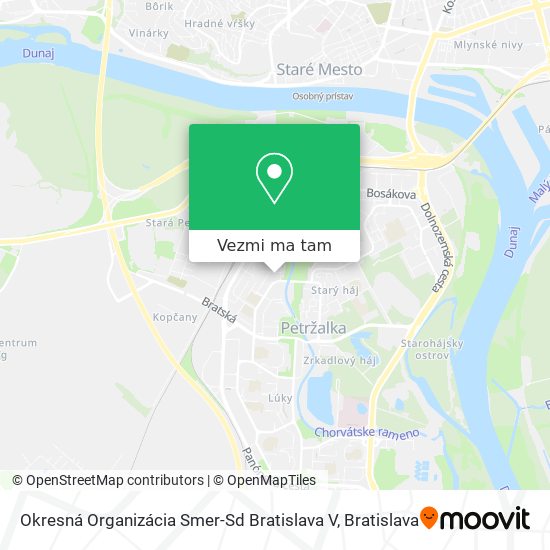 Okresná Organizácia Smer-Sd Bratislava V mapa