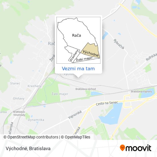 Východné mapa