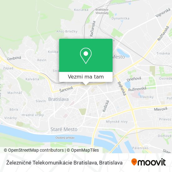 Železničné Telekomunikácie Bratislava mapa