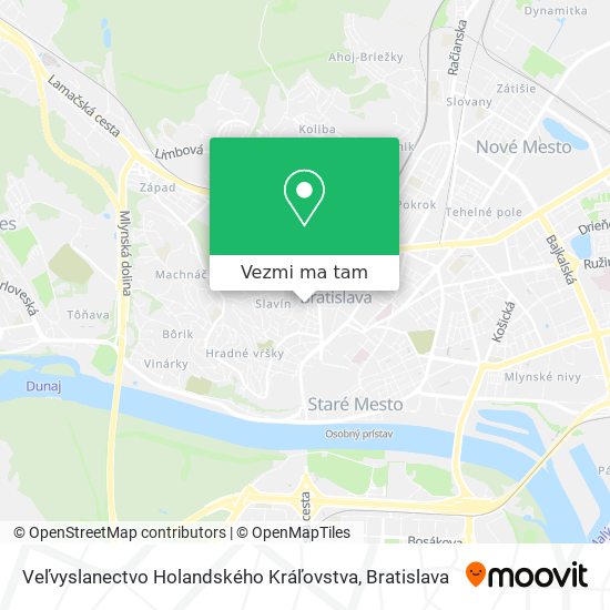 Veľvyslanectvo Holandského Kráľovstva mapa