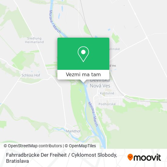 Fahrradbrücke Der Freiheit / Cyklomost Slobody mapa