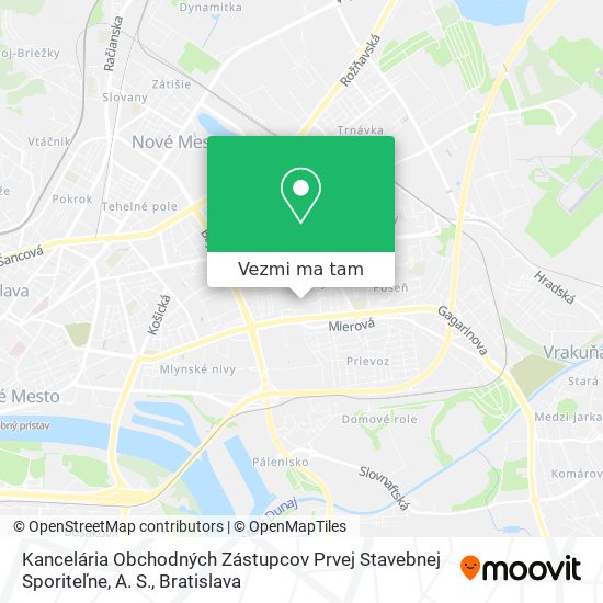 Kancelária Obchodných Zástupcov Prvej Stavebnej Sporiteľne, A. S. mapa