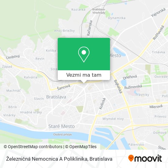 Železničná Nemocnica A Poliklinika mapa