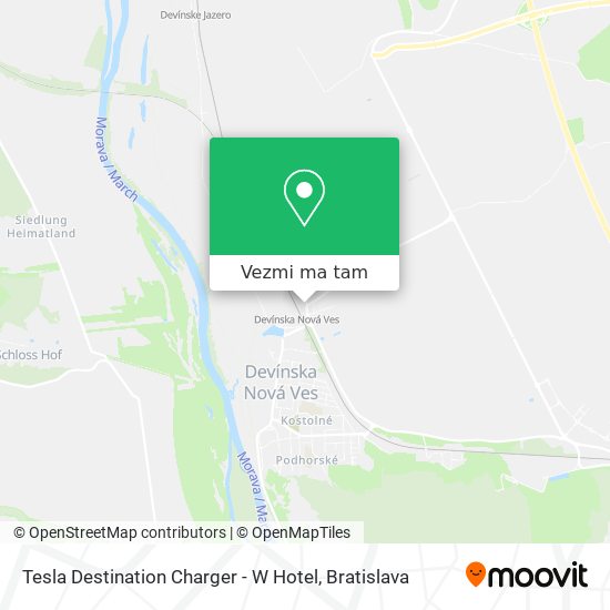 Tesla Destination Charger - W Hotel mapa