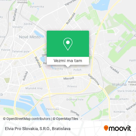 Elvia Pro Slovakia, S.R.O. mapa