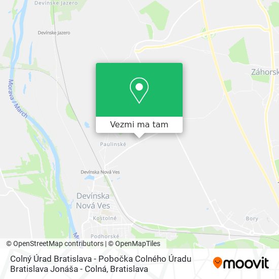 Colný Úrad Bratislava - Pobočka Colného Úradu Bratislava Jonáša - Colná mapa