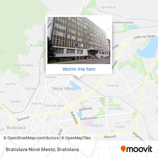 Bratislava-Nové Mesto mapa