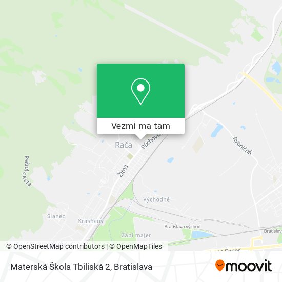 Materská Škola Tbiliská 2 mapa