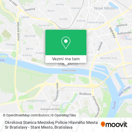 Okrsková Stanica Mestskej Polície Hlavného Mesta Sr Bratislavy - Staré Mesto mapa