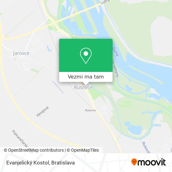 Evanjelický Kostol mapa