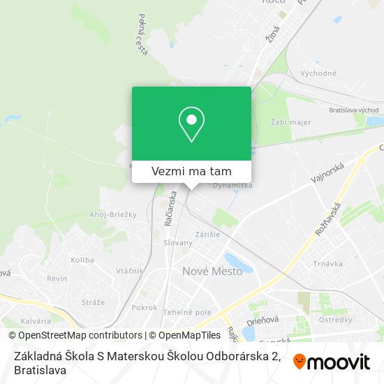 Základná Škola S Materskou Školou Odborárska 2 mapa