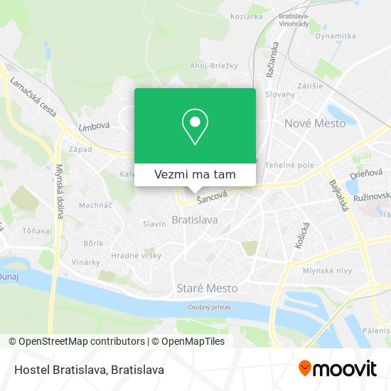 Hostel Bratislava mapa