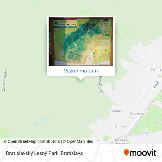 Bratislavský Lesný Park mapa