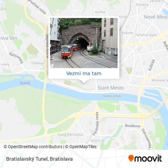 Bratislavský Tunel mapa