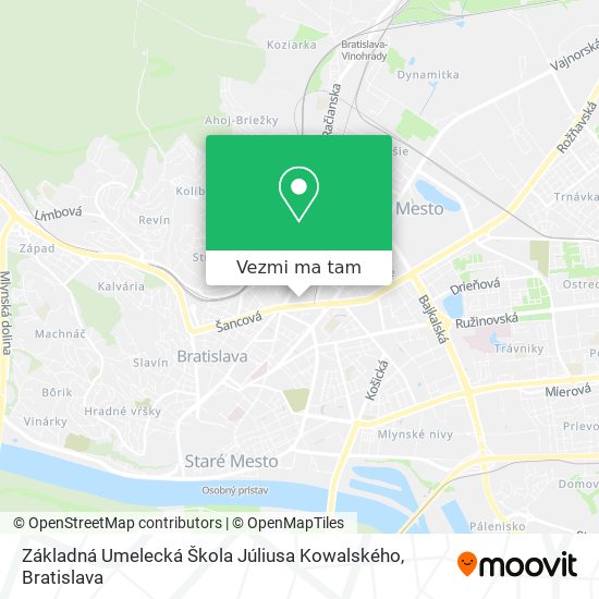 Základná Umelecká Škola Júliusa Kowalského mapa