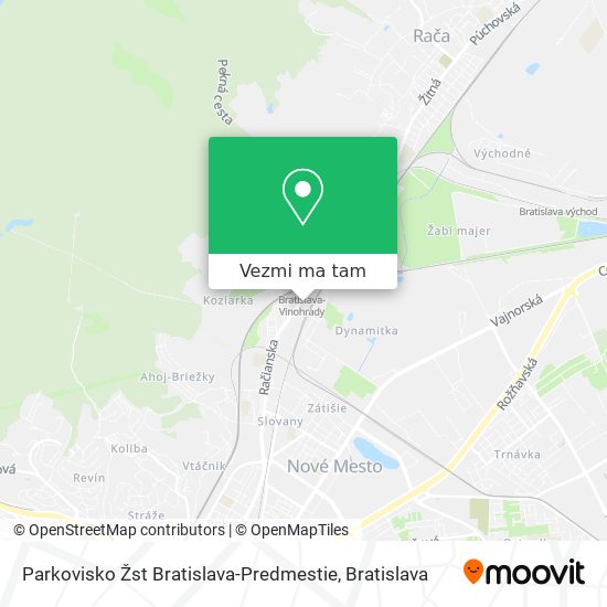 Parkovisko Žst Bratislava-Predmestie mapa