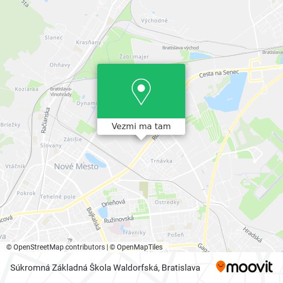 Súkromná Základná Škola Waldorfská mapa