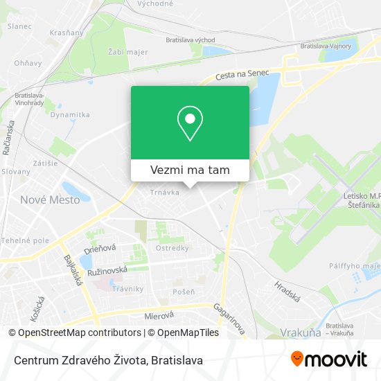 Centrum Zdravého Života mapa