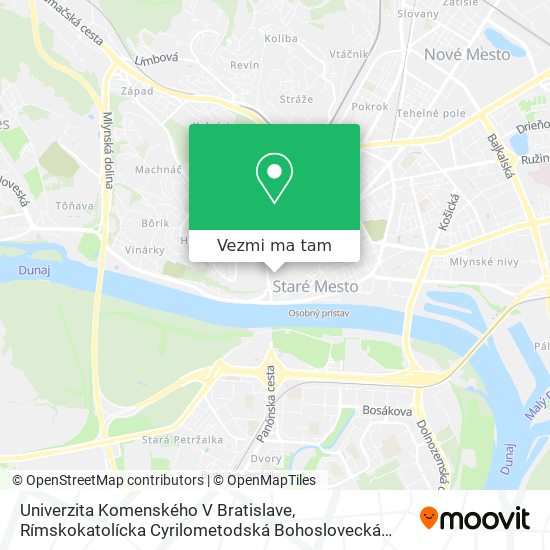 Univerzita Komenského V Bratislave, Rímskokatolícka Cyrilometodská Bohoslovecká Fakulta - Knižnica mapa