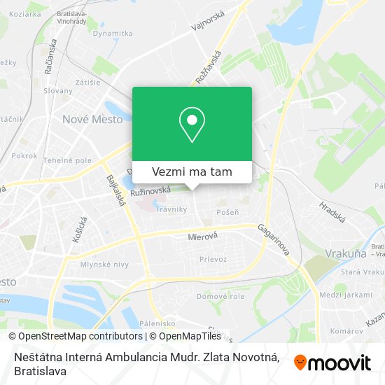 Neštátna Interná Ambulancia Mudr. Zlata Novotná mapa