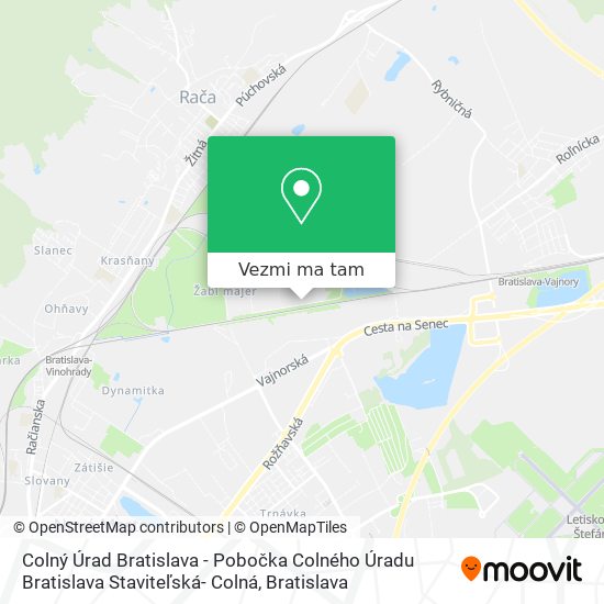 Colný Úrad Bratislava - Pobočka Colného Úradu Bratislava Staviteľská- Colná mapa