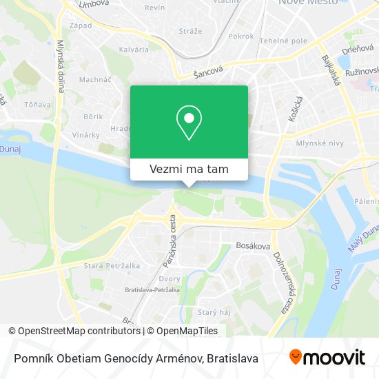 Pomník Obetiam Genocídy Arménov mapa