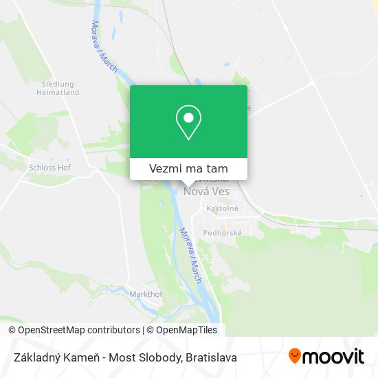 Základný Kameň - Most Slobody mapa