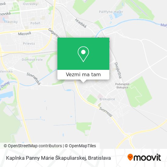 Kaplnka Panny Márie Škapuliarskej mapa