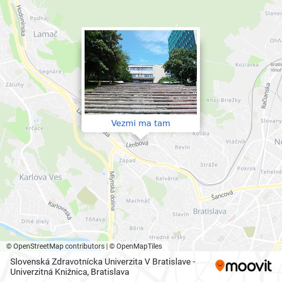 Slovenská Zdravotnícka Univerzita V Bratislave - Univerzitná Knižnica mapa